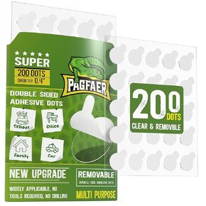 Glue Dot Double Sided, 100PCS Mounting Putty for Wall Decorations, Posters, Balloons - 0.4" Removable Clear Adhesive Dots, No Damage Sticky Dots for Home & Party & Crafts Use