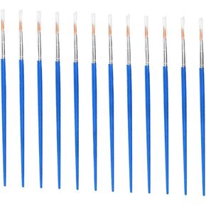 Blue Paint Brushes - 12Pcs Watercolor for Acrylic Painting Brush Adult Children's DIY Homework Art Makeup Hook Pen Nylon Hair Pointed Brush Crafts Supplies