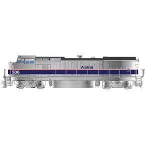Walthers Mainline 910-19563 HO Scale GE Dash 8 P32-8BWH - ESU(R) Sound & DCC - Amtrak(R) #506 - Phase IV (Silver, Blue Stripe, red & White Pinstripes)