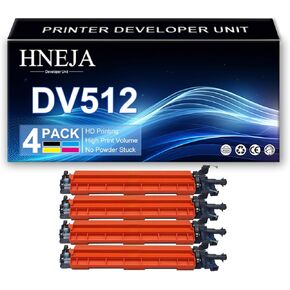 DV512 BK/C/M/Y Developer Unit, A2XN03D A2XN0KD A2XN0ED A2XN08 Compatible Replacement for Konica Minolta 224e 284e 364e C454 C284 C454e C554e C221 C281 C7122 Printer,4 Colors-1 Pack