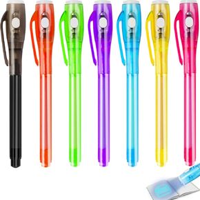 70PCS Invisible Ink Pens with UV Light – 7 Colors Spy Pens for Secret Messages – Fun Party Favors, Halloween, Christmas, Stocking Stuffers, Treasure Hunt, Classroom & Birthday Gifts
