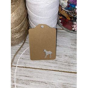 Horse Gift Tag - Horse Favor Tags - Customize Pick Tag Color - Wedding Birthday Baby Shower Tags - Set of 20