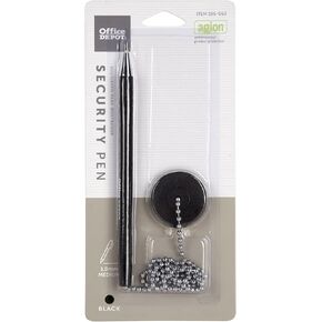 Office Depot Security Counter Pen, Medium Point, 1.0 mm, Black Ink