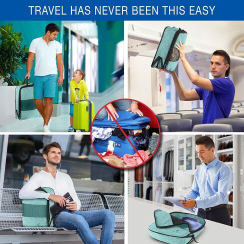 Compression Packing Cubes Travel Luggage-Organizer Set Packs More in Less Space in Saudi Arabia