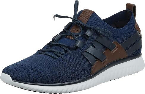 Cole Haan Men's Grand Motion Woven Stitchlite Sneaker, Magnet/Ironstone Knit/British Tan/Ivory, 8.5 Wide in Saudi Arabia