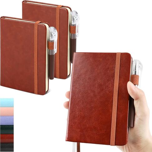 Small Notebook College Ruled, 3 Pack (3 color) 3.7x5.7 in Pocket Notebook A6 Butterfly Journaling Notebooks Mini Hardcover Lined Note Pads with Pens for Work Business Travel and Office Supplies in Kuwait