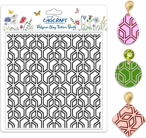 CHGCRAFT Paisley Pattern Polymer Clay Texture Sheets Retro Pattern Silicone Texture Stamp Modeling Pattern Pad for Jewelry and Clay Earrings Tools, 5.5x5.5 inch in Saudi Arabia