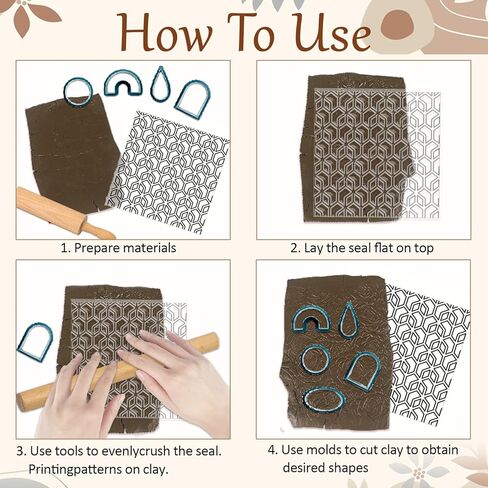 CHGCRAFT Paisley Pattern Polymer Clay Texture Sheets Retro Pattern Silicone Texture Stamp Modeling Pattern Pad for Jewelry and Clay Earrings Tools, 5.5x5.5 inch in Saudi Arabia