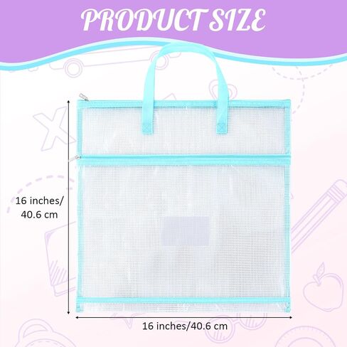 Clysee 5 Pcs Sew Project Bags 16 x 16 Inch Quilting Craft Organizer Storage Bags with Handle and Pocket Jumbo Sew Quilting Mesh Bags for Quilters Knitting Stitching Crafter, 5 Colors(Macaron) in Saudi Arabia