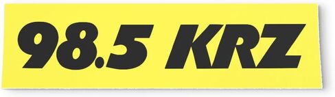 KRZ 98.5 FM Pennsylvania Yellow Pumper Sticker - Radio Vintage Style 80s in Saudi Arabia