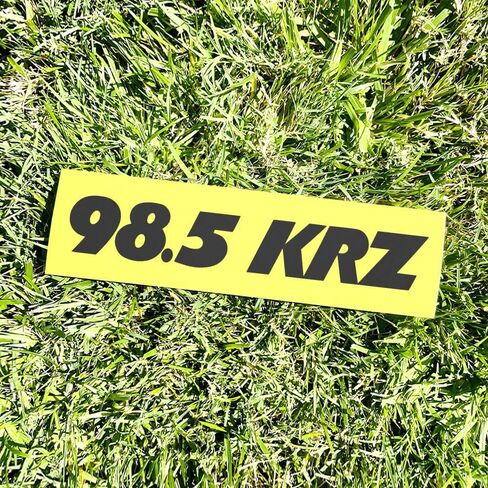 KRZ 98.5 FM Pennsylvania Yellow Pumper Sticker - Radio Vintage Style 80s in Saudi Arabia