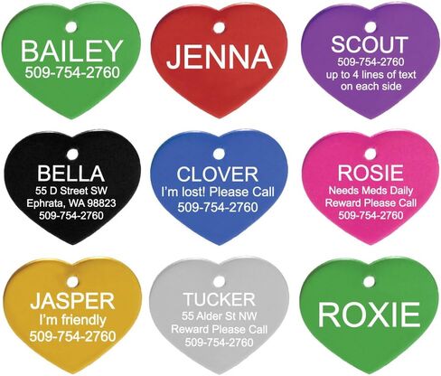 GoTags Personalized Pet ID Tags for Dogs and Cats, Includes Glow in The Dark Silencer to Protect Tag and Engraving, No Noise, Quiet Tags, Front and Backside Engraving, Bone in Saudi Arabia