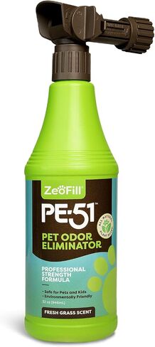 PE-51 PET OROD ELIMINATOR-PRINE ROODERIZER مع MAX FLOW Garden HOSE RARKUSE فوهة | الحيوانات الأليفة ، العشب والساحة الرائحة مزيل | Cat & Dog Pee Deodorizer Spray | جميع الإنزيمات الطبيعية | 32 أوقية زجاجة in Kuwait