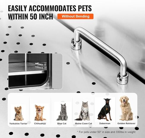 VEVOR 50 "Pet Dog Bathing Station w/Ramp ، Professional Stains Steeld Dog Grooming Tub W/Soap Box ، Faucet ، Encord Cancory ، حوض استحمام الكلاب للحيوانات الأليفة الكبيرة ، المتوسطة ، الصغيرة ، مغسلة غسل للمنزل اليمين in Saudi Arabia