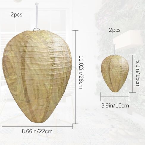6 Pack Nest Decoy Paper Hanging Fake Nest for Outdoor Hanging 2 Color in Saudi Arabia