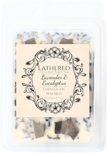 Eucalyptus & Lavender | Natural Essential Oil Soy Wax Melts | Long Lasting up to 16 hours | Home Fragrance, Office | Vegan & Cruelty Free | Room Refresher | Aromatherapy Tarts (Eucalyptus & Lavender) in Kuwait