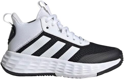 حذاء كرة السلة adidas Originals Flex، أبيض/فضي معدني/أزرق ملكي، مقاس 4 US للجنسين للأطفال الكبار in Kuwait