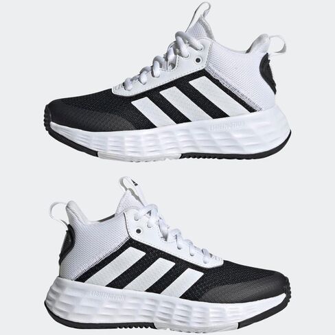 حذاء كرة السلة adidas Originals Flex، أبيض/فضي معدني/أزرق ملكي، مقاس 4 US للجنسين للأطفال الكبار in Kuwait