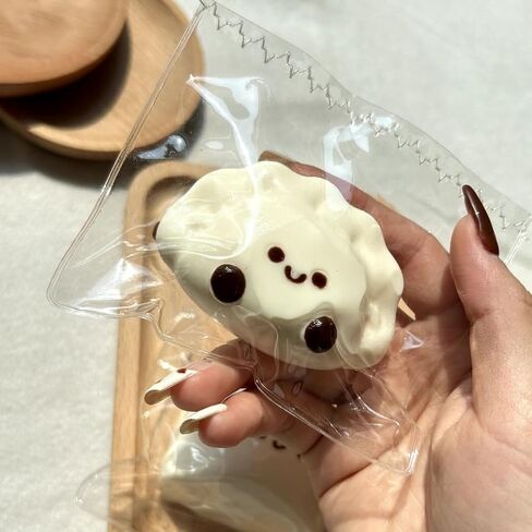Taba Squishy Toys Squishies Squishies Silicone Squize Toy Toy ، فقط لتخفيف الإجهاد متعة/مجموعة/مجموعة ، غير صالحة للأكل (Dumpling Lucky (50g)) in Kuwait