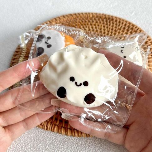 Taba Squishy Toys Squishies Squishies Silicone Squize Toy Toy ، فقط لتخفيف الإجهاد متعة/مجموعة/مجموعة ، غير صالحة للأكل (Dumpling Lucky (50g)) in Kuwait