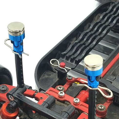 4PCS Magnetic Invisible Body Post Mount with R Clips Fit for 1/10 RC Car HSP (Red) in Saudi Arabia