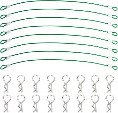 8pack Metal Clip R Pin Pin Rod مع Rope Rope Rop Rec Rc Shell Clip سلك 1/8 1/10 RC Car متوافق مع Traxxas HSP ARRMA REDCAT (ألوان مختلطة) in Kuwait