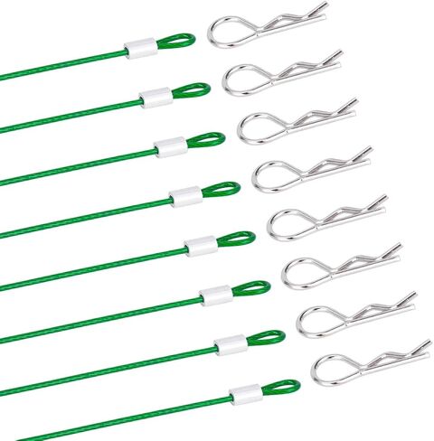8pack Metal Clip R Pin Pin Rod مع Rope Rope Rop Rec Rc Shell Clip سلك 1/8 1/10 RC Car متوافق مع Traxxas HSP ARRMA REDCAT (ألوان مختلطة) in Kuwait