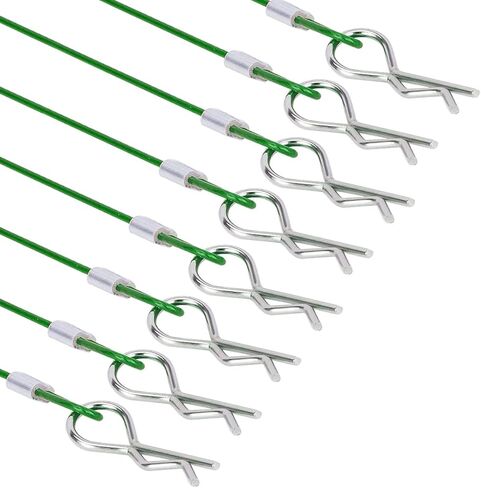 8pack Metal Clip R Pin Pin Rod مع Rope Rope Rop Rec Rc Shell Clip سلك 1/8 1/10 RC Car متوافق مع Traxxas HSP ARRMA REDCAT (ألوان مختلطة) in Kuwait