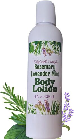 Rosemary Lavender Mint Body Lotion - Herbal, Natural moisturizer with Lavender, Rosemary and Peppermint Essential Oils, Invigorating and Fresh! (4 oz) in Saudi Arabia