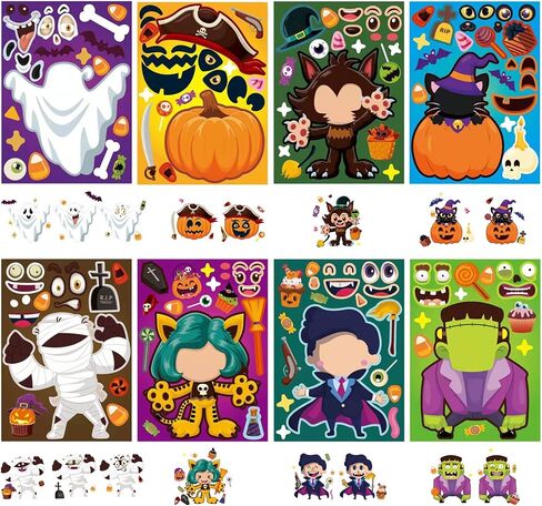 24pcs ملصق الرابع من يوليو للأطفال ، ملصقات Make-a-face ، ملصقات الحرف الوطنية يوم الاستقلال ، اصنع ملصق حيوان خاص بك مع النجوم والشروط ، الولايات المتحدة الأمريكية Clasroom Memoration Day in Saudi Arabia