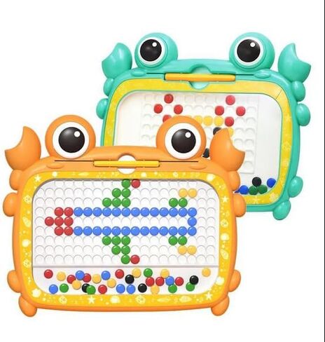 Magnetic Dots Board, Magnetic Drawing Board for Toddlers, Magnetic Drawing Board for Kids, Magnetic Dot Art with Magnetic Pen,Magnetic Tablet Toy for Airplane & Car Ride Activities for Kids (Cyan) in Saudi Arabia