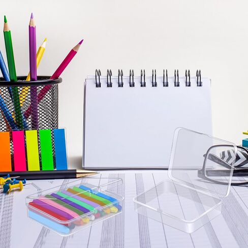 30 PCS صندوق تلوين بلاستيكي مع غطاء ، حاويات تخزين CARTER CARRYON CARTEON CARTEON CASE FORMONS FOR ART CARFS School School Supplies (30) in Kuwait