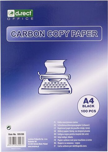 Writing Paper for Typewriters | DIN A4 | Self-Healing Paper | Carbon Copy Paper | 100 Sheets | Black in Saudi Arabia