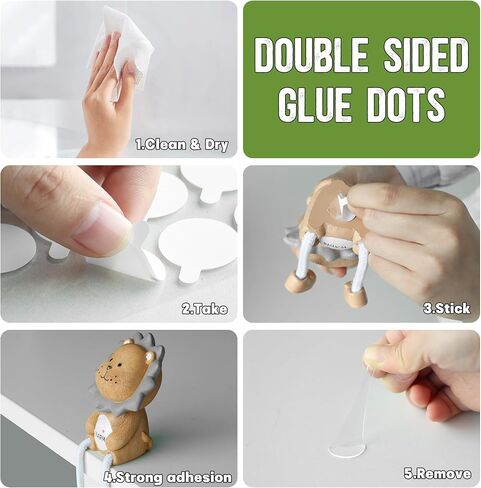 Glue Dot Double -Side ، 100pcs متزايدة لزخارف الجدران ، والملصقات ، والبالونات - 0.4 "نقاط لاصق واضحة القابلة للإزالة ، لا ضرر نقاط لزجة للمنزل والحفلات والحرف اليدوية in Kuwait