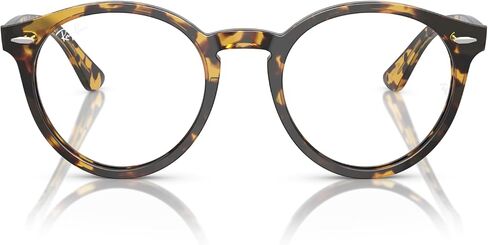 Ray-Ban RX7680V Larry Round Prescription Eyewear Frames, Grey Havana/Demo Lens, 49 mm in Saudi Arabia