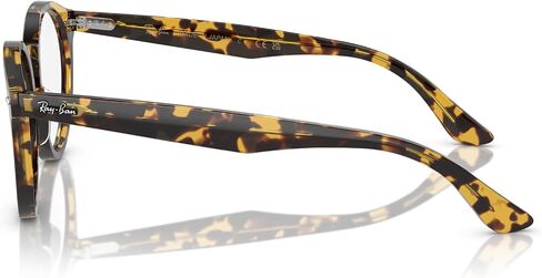 Ray-Ban RX7680V Larry Round Prescription Eyewear Frames, Grey Havana/Demo Lens, 49 mm in Saudi Arabia