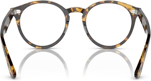 Ray-Ban RX7680V Larry Round Prescription Eyewear Frames, Grey Havana/Demo Lens, 49 mm in Saudi Arabia