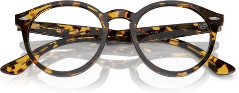 Ray-Ban RX7680V Larry Round Prescription Eyewear Frames, Grey Havana/Demo Lens, 49 mm in Saudi Arabia