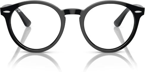 Ray-Ban RX7680V Larry Round Prescription Eyewear Frames, Grey Havana/Demo Lens, 49 mm in Saudi Arabia