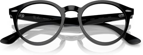 Ray-Ban RX7680V Larry Round Prescription Eyewear Frames, Grey Havana/Demo Lens, 49 mm in Saudi Arabia