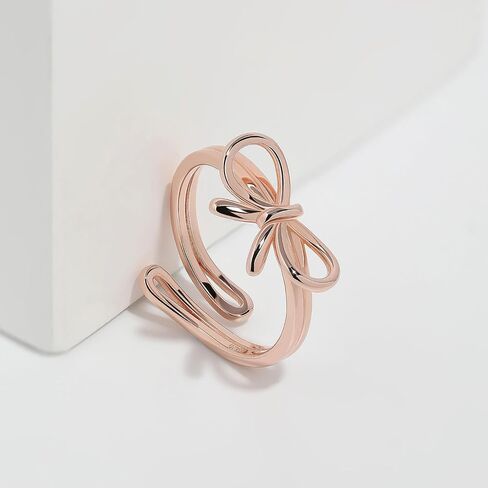 Meissa Bow Rings Rings Infinity for Women Girls Mother Mother Gold Bowknot Rings Sterling Silver Bowtie Knot Breat in Kuwait