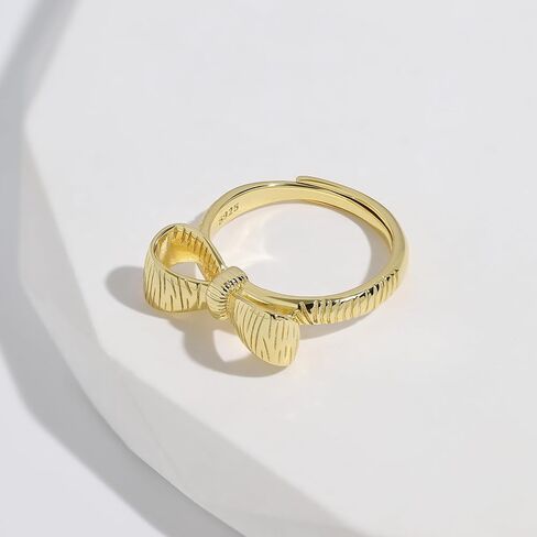 Meissa Bow Rings Rings Infinity for Women Girls Mother Mother Gold Bowknot Rings Sterling Silver Bowtie Knot Breat in Kuwait