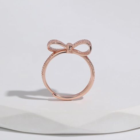 Meissa Bow Rings Rings Infinity for Women Girls Mother Mother Gold Bowknot Rings Sterling Silver Bowtie Knot Breat in Kuwait