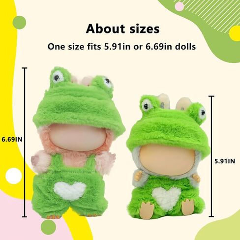 Clothes for Doll17cm Accessories Suit Cute Clothes for Doll Dress up Animal Style Outfits (NO Doll)(Bee) in Saudi Arabia