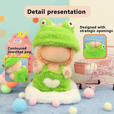 Clothes for Doll17cm Accessories Suit Cute Clothes for Doll Dress up Animal Style Outfits (NO Doll)(Bee) in Saudi Arabia