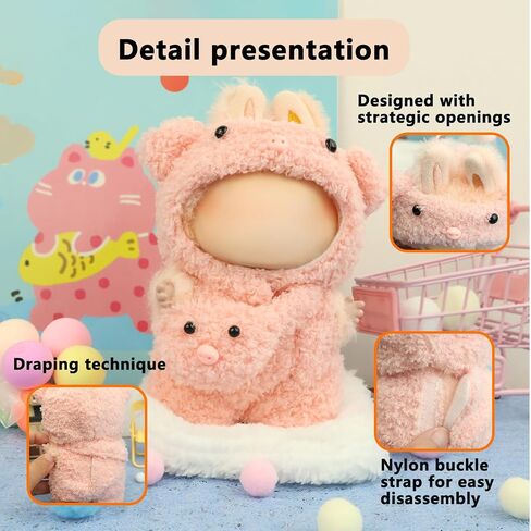 Clothes for Doll17cm Accessories Suit Cute Clothes for Doll Dress up Animal Style Outfits (NO Doll)(Bee) in Saudi Arabia