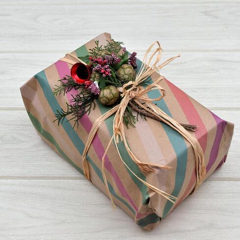 MECCANIXITY Raffia Paper Craft Ribbon 200m/656ft String Kraft Packing for Gift Wrapping, Packing, Crafting Supplies Coffee in Saudi Arabia
