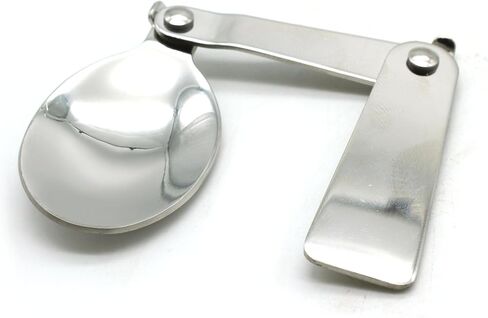 TMAX 4 pc Stainless Steel Two Folding Camping Spoon Dish Washer Safe, 3 Inch Folding Length in Saudi Arabia