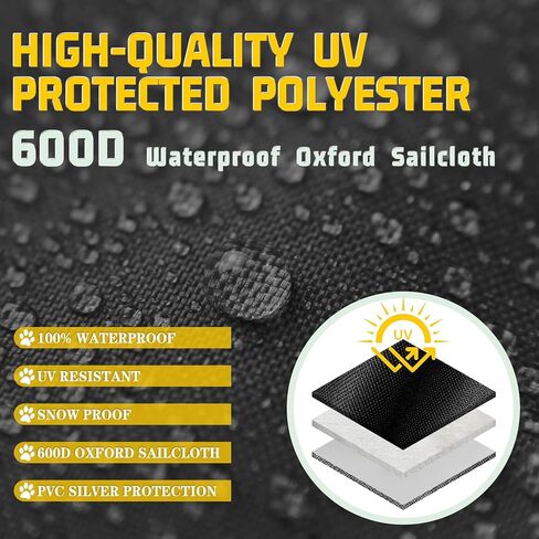 Outdoor Dog Kennel Cover 8'Dx4'Wx6'H Black Heavy-Duty Waterproof Dog Kennels Cover - Length-Adjustable Large Dog Kennel Covers （Cover Only） in Kuwait