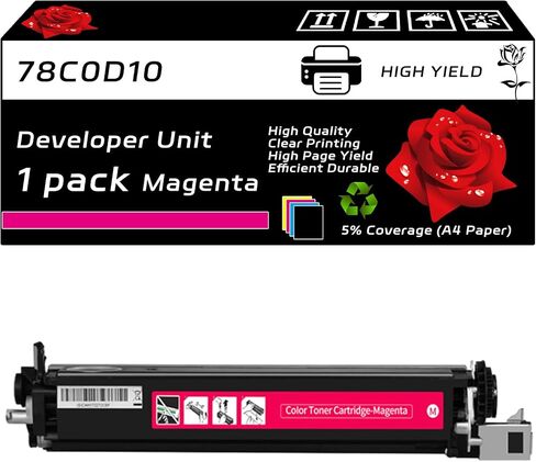 78C0D10 وحدة المطورين متوافقة مع LEXMARME C2325 C2425 C2535 C2240 MC2325 MC2425 MC2535 MC2640 XC2235 4240 طابعات ، مع رقاقة ، عائد مرتفعة 22500 صفحات ، طباعة واضحة (سوداء) in Kuwait
